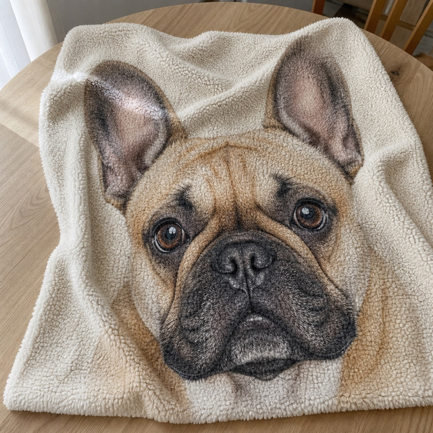 French bulldog photo blanket